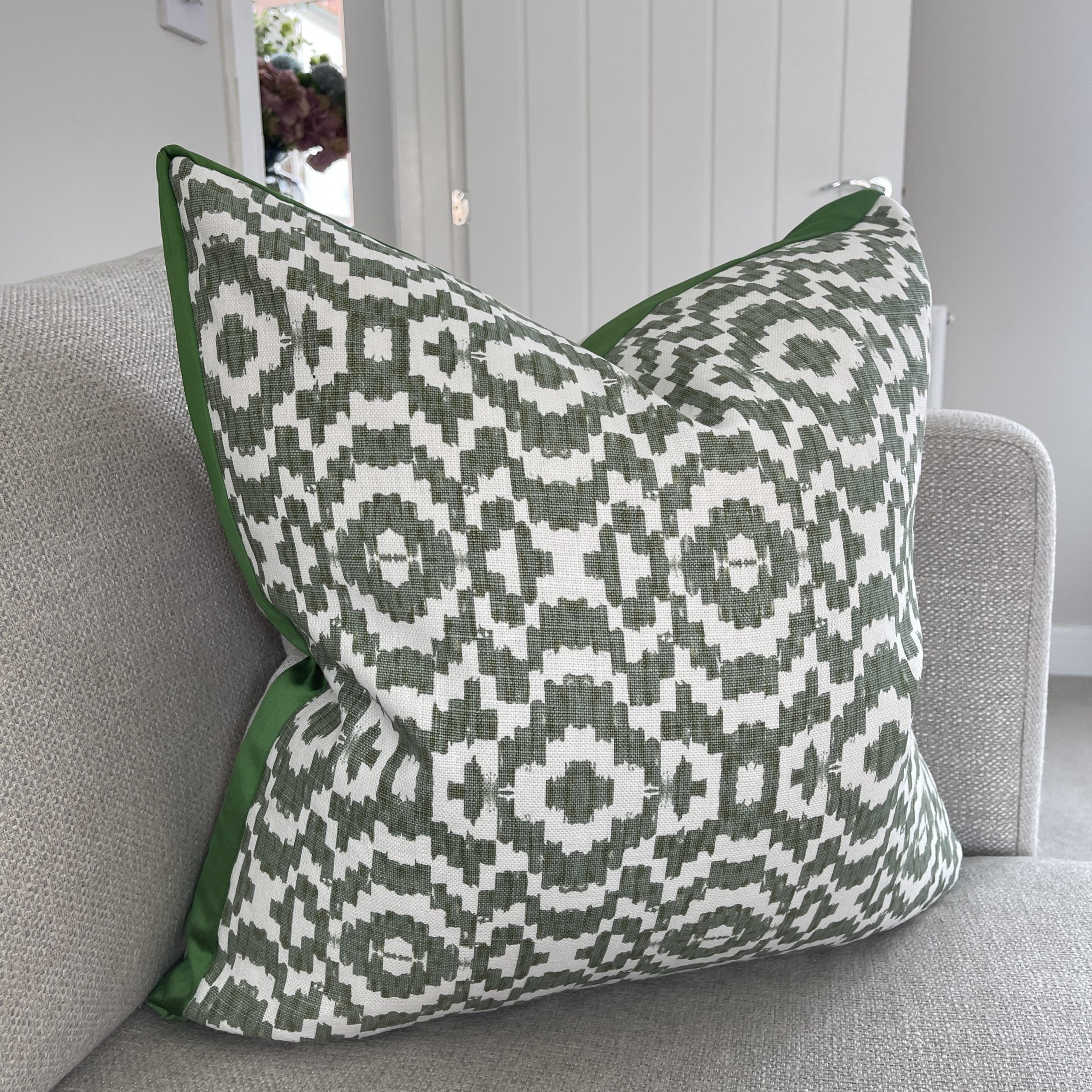 Bespoke cushion on a couch